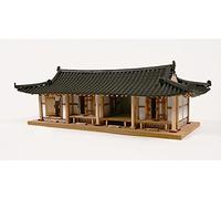 Young Modeler Education Series Wooden Model Kit_1/40 Miniature,Korea Traditional Tile-roofed Houses(4-Compartments)(YM505) by Young Modeler