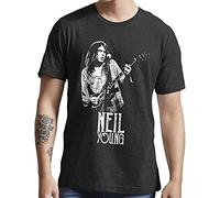 Young Neil The White Stencil Essential T-Shirt Black Graphic Unisex Tee Shirt XL