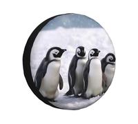 Young Penguins Housse de pneu de secours étanche à la neige et à la poussière - Protections de roues de voiture portables pour VUS, camion, remorque - Accessoires 15