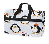 Young Penguins Play Ice Sac de voyage pour homme, femme, garçon, fille, adolescent, sac de sport surdimensionné avec compartiment à chaussures, sac de nuit, sac de yoga, sac à main d'entraînement,