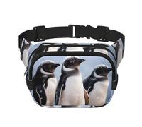 Young Penguins With Snow Sac banane Petit sac banane tendance Sac banane léger pour femme Homme Course Entraînement Randonnée Voyage