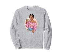 Young Queen Black Girl Drinking Coffee Sweatshirt