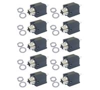 Young Wolf 10x 1/4" fermé mono jack cuivre joint 6.35mm prise audio w/soudure lug bornes pour amplificateurs et effets