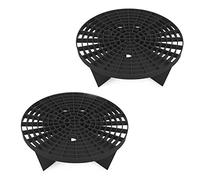 Young Wolf LH200020 Ensemble de 2 gardes de seau de lavage de voiture en plastique pour véhicules - Kits de lavage de voiture avec planche à laver et filtre anti-salissure (NOIR, 23 CM)
