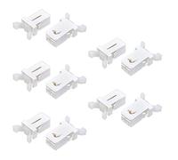 Young Wolf Lot de 10 loquets de rechange en plastique pour poubelle de voiture Brabantia de 3 à 50 litres (blanc)