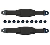 Young Wolf Lot de 2 lacets amovibles en toile avec trou réglable 23,3 cm/33,7 cm avec boucle fixe, blanc, Taille unique