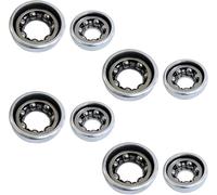 Young Wolf Lot de 4 coupelles d'essieu avant pour moyeu avant 5/16 + 4 coupelles d'essieu arrière pour moyeu arrière 3/8 VTT avec 2 roulements avant et 2 roulements de moyeu arrière