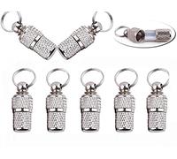 Young Wolf Lot de 8 petites médailles d'identification en acier inoxydable pour animal domestique, collier tube anti-perte pour chien, chat, adresse, nom