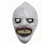 Young Wolf Masque effrayant démons souriants horreur les plus effrayants blancs avec yeux et dents pour cosplay, fête d'Halloween