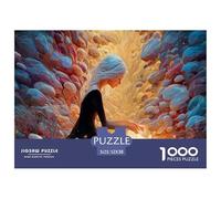 Young Woman with Silver Hair 1000 Pcs Carton Premium Coffret De Puzzles Crystal Cave Maide Stimulant Et Éducatif Jeu Familial Puzzles pour Adultes Et Enfants 52x38cm/1000pcs