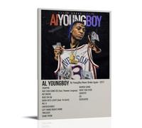 YoungBoy Affiche murale imperméable avec inscription « Never Broke Again AI YoungBoy » - Résistante à l'humidité - Facile à installer et à la décoloration - Style cadre 20 x 30 cm