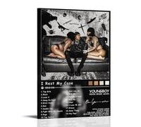 YoungBoy Affiche murale imperméable avec inscription « Never Broke Again I Rest My Case » - Impression d'intérieur imperméable - Résistante à l'humidité, facile à installer et à la décoloration