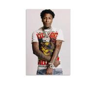 YoungBoy Never Broke Again Poster d'art anti-éclaboussures pour salon et chambre à coucher Peintures à suspendre Convient pour plusieurs scénarios Pas besoin de perforation Facile à installer Convient