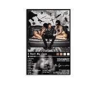 YoungBoy Poster mural imperméable avec inscription « Never Broke Again I Rest My Case » - Impression d'intérieur imperméable - Résistante à l'humidité - Facile à installer et à la décoloration - Style