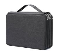 YOUNGCOL Trousse à crayons de couleur à 200 emplacements de grande capacité (noir, 200 emplacements)