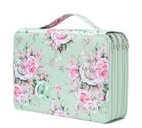 YOUNGCOL Trousse à crayons de couleur à 200 emplacements de grande capacité (rose verte, 200 emplacements)