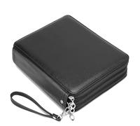 YOUNGCOL Trousse à crayons de couleur en cuir synthétique de luxe - 120 emplacements avec poignée et sangle de grande capacité