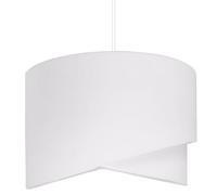 youngDECO® Suspension Luminaire Chambre Ø38 cm - Luminaires Intérieur Blanc - Abat Jour Plafond en Tissu de Coton 2 x E27 - Lustre Salon, Chambre Adulte et Bureau (Ampoule non incluse)