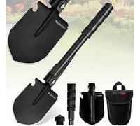 YOUNGDO Pelle Pliante 10 Fonctions, Multifonction, pour Camping, Survie, Randonnée et Jardinage (Pelle Pliable+ 2 Poignées)