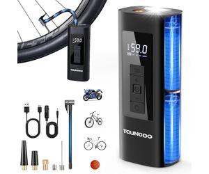 YOUNGDO Pompe à Vélo Électrique, Compresseur à Air Portatif