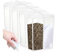 Youngever 4 Pack Ensemble Salière et Poivrière en Plastique, Ensemble de Moulins à Sel et à Poivre, Pot à Epices en Plastique