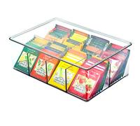 Youngever Boîte de Rangement pour Thé 28CM x 19CM x 10CM - Boîte à Compartiments pour Sachets de Thé