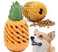 Youngever Jouets à friandises Ananas pour Chien pour Nettoyer Les Dents d'animaux domestiques, mâcher, rapporter, Jouet Robuste pour mâcheurs agressifs, Jouets distributeurs de Nourriture (Taille L,