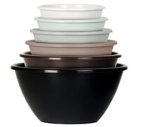 Youngever Lot d 6 Grands Bols en Plastique de 3L, Bols Mélangeurs, Bols Saladiers, 3.5L 2.4L 1.5L 1L 650ML 350ML (Urban)