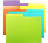 Youngever Lot de 10 pochettes à onglets en plastique robuste - 5 couleurs