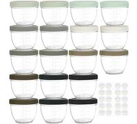 Youngever Lot de 18 Pot de Conservation Bebe 120ML, Petit Pot Bébé, Repas de Bébé Boîtes de Conservation (Urban)