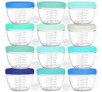 Youngever Lot de 18 Pot de Conservation Bebe 180ML, Petit Pot Bébé, Repas de Bébé Boîtes de Conservation (Coastal)