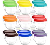 Youngever Lot de 18 Pot de Conservation Bebe 60ML, Petit Pot Bébé, Repas de Bébé Boîtes de Conservation (Rainbow)