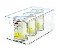 Youngever Lot de 2 Boite 25CM x 15CM x 12.5CM Rangement Cuisine Frigo Convercle, Organisateur Frigo Convercle, Bac Rangement Convercle Cuisine Plastique