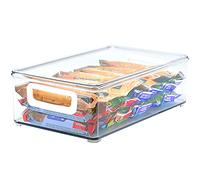 Youngever Lot de 2 Boite Rangement Cuisine Frigo Convercle 25CM x 15CM x 7.5CM, Organisateur Frigo Convercle, Bac Rangement Convercle Cuisine Plastique