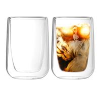 Youngever Lot de 2 tasses à expresso en verre à double paroi isothermes de 155,9 g (rondes)