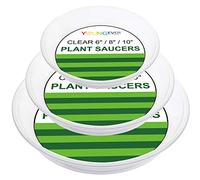 Youngever Lot de 21 Soucoupes Transparentes pour Plantes en Plastique (15CM, 20CM, 25CM), Plateau de Pot de Fleur