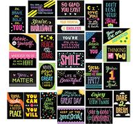 Youngever Lot de 300 Carte de Motivation, Cartes d'inspiration, Carte d'encouragement,100 Unique Designs (Noir)