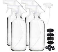 Youngever Lot de 4 Flacons Vaporisateurs Vide en Verre Transparent sans BPA, 500ML