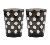 Youngever Lot de 4 verres en plastique incassables de 473 ml - Verres à boisson incassables - Réutilisables, sans BPA, passent au lave-vaisselle (panier supérieur) (pois blanc)