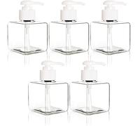 Youngever Lot de 5 Bouteilles de Pompe de Lotion en Plastique Rechargeables Vides 250ML, Distributeur Flacon Pompe (Transparent)