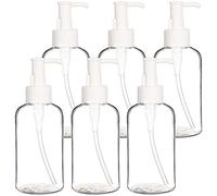 Youngever Lot de 6 Bouteilles de Pompe de Lotion en Plastique Rechargeables Vides 250ML, Distributeur Flacon Pompe (Transparent)