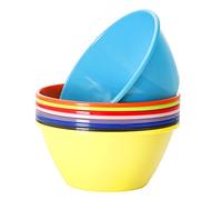Youngever Lot de 9 bols mélangeurs et de service en plastique 22,9 cm, 2,2 l (arc-en-ciel)