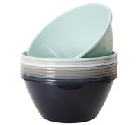 Youngever Lot de 9 Grands Bols en Plastique de 2400ML, Bols Mélangeurs, Bols Saladiers (Urban)