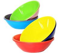 Youngever Lot de 9 Grands Bols en Plastique de 800ML, Grand Bol Cereales, Grands Bols a Soupe, 9 Couleurs Assorties