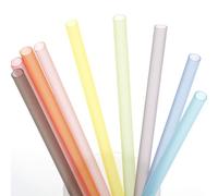 Youngever Lot de 9 pailles réutilisables en silicone souple de 17,8 cm (couleur arc-en-ciel)