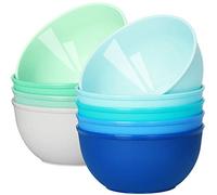 Youngever Lot de 9 Petit Bol Plastique, 300ML, 9 Pieces de Bols pour Enfant (Couleur Cotiere)