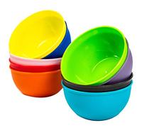 Youngever Lot de 9 Petit Bol Plastique, 300ML, 9 Pieces de Bols pour Enfant (Couleur Rainbow)