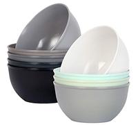 Youngever Lot de 9 Petit Bol Plastique, 300ML, 9 Pieces de Bols pour Enfant (Couleur Urban)