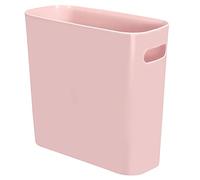 Youngever Poubelle fine de 5,5 L, réutilisable en plastique de 5,5 L, petite poubelle avec poignées pour bureau à domicile, salon, salle d'étude, cuisine, salle de bain (rose)