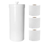 Youngever Support de Papier Toilette en Plastique, 3 Rouleaux de Papier Toilette, Organiseur Compact avec Couvercle